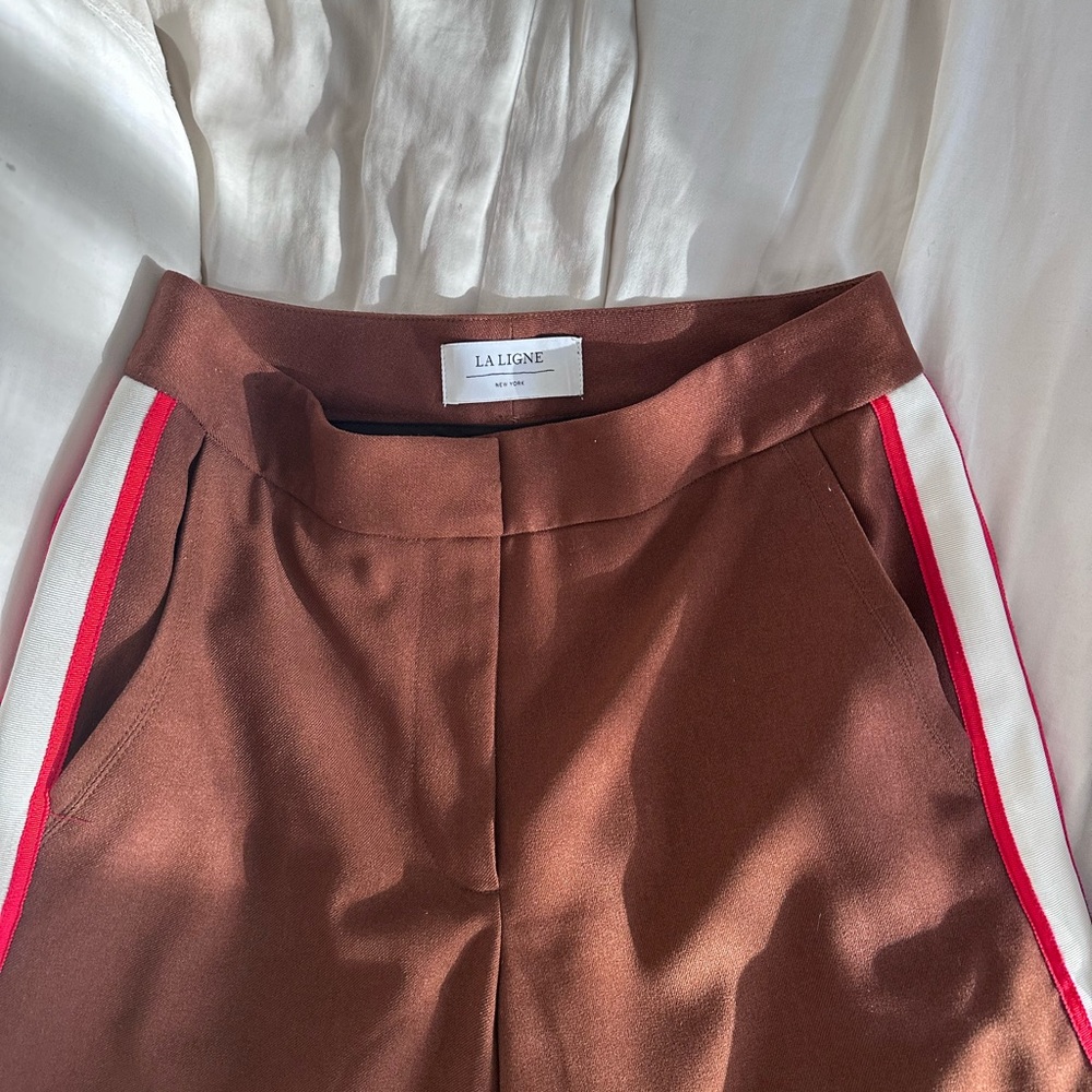 La Ligne Rust Pants with Stripes